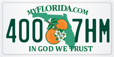 FL license plate 4007HM