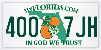 FL license plate 4007JH