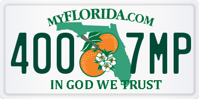 FL license plate 4007MP