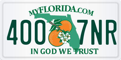 FL license plate 4007NR
