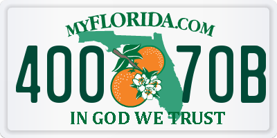 FL license plate 4007OB