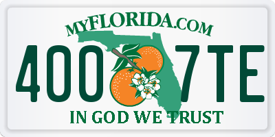 FL license plate 4007TE