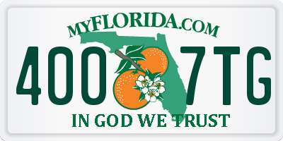 FL license plate 4007TG