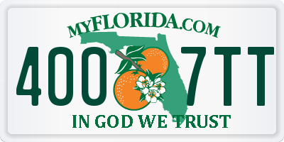 FL license plate 4007TT
