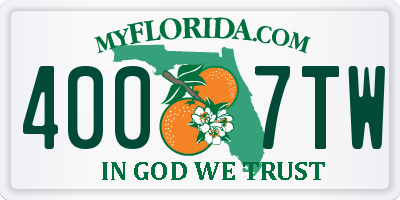 FL license plate 4007TW