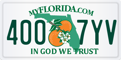 FL license plate 4007YV