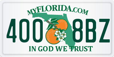 FL license plate 4008BZ
