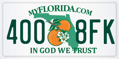 FL license plate 4008FK