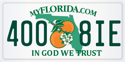 FL license plate 4008IE