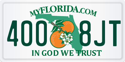 FL license plate 4008JT