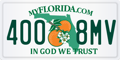 FL license plate 4008MV