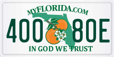 FL license plate 4008OE