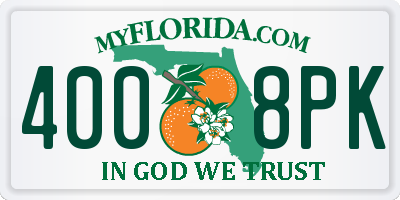 FL license plate 4008PK