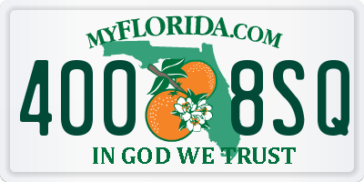 FL license plate 4008SQ