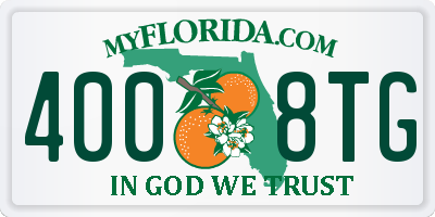 FL license plate 4008TG
