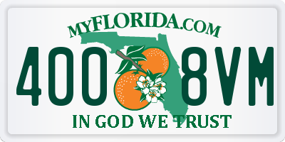 FL license plate 4008VM