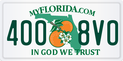 FL license plate 4008VO
