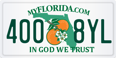 FL license plate 4008YL