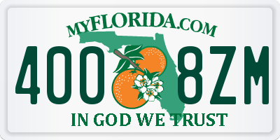 FL license plate 4008ZM
