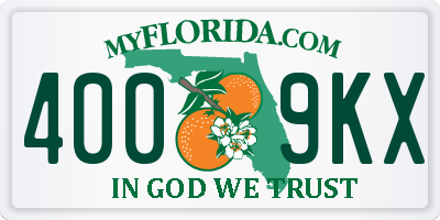 FL license plate 4009KX