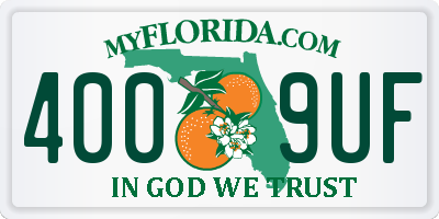FL license plate 4009UF