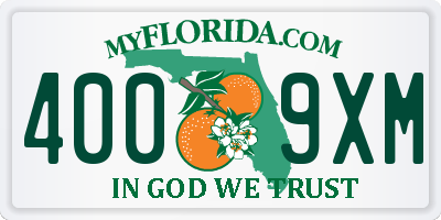 FL license plate 4009XM