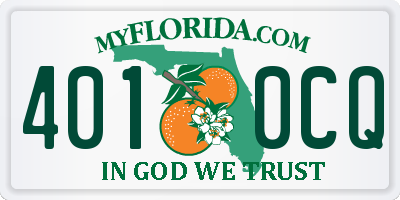 FL license plate 4010CQ