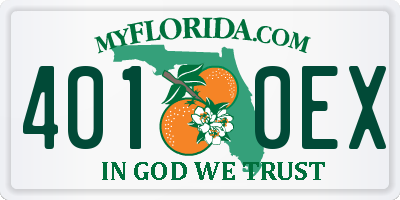 FL license plate 4010EX