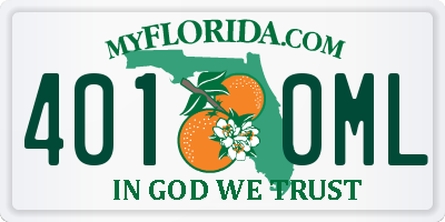 FL license plate 4010ML