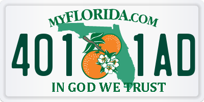 FL license plate 4011AD