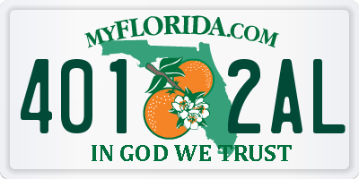 FL license plate 4012AL