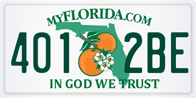 FL license plate 4012BE