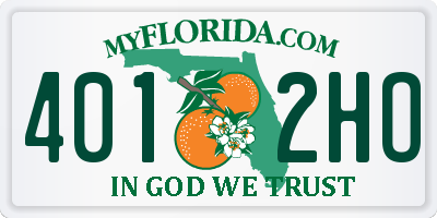 FL license plate 4012HO