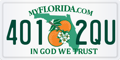 FL license plate 4012QU