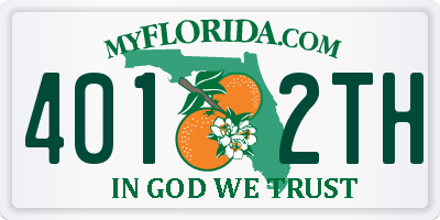 FL license plate 4012TH