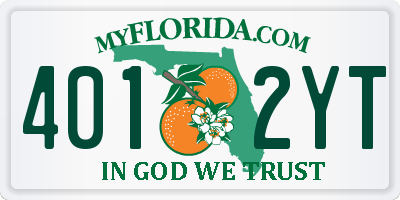 FL license plate 4012YT