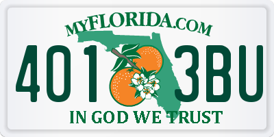FL license plate 4013BU