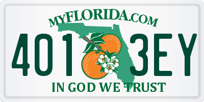 FL license plate 4013EY