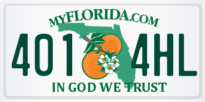 FL license plate 4014HL