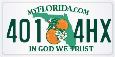 FL license plate 4014HX