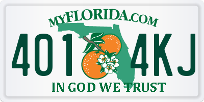 FL license plate 4014KJ