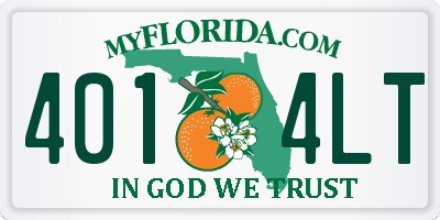 FL license plate 4014LT