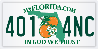 FL license plate 4014NC