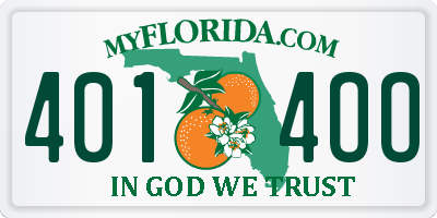 FL license plate 4014OO