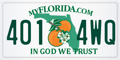 FL license plate 4014WQ