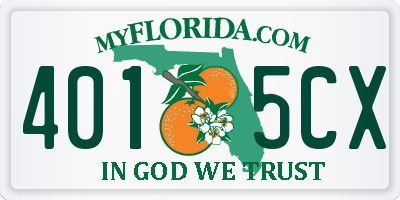 FL license plate 4015CX