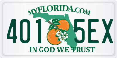 FL license plate 4015EX