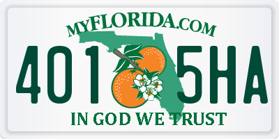 FL license plate 4015HA