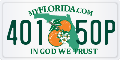 FL license plate 4015OP