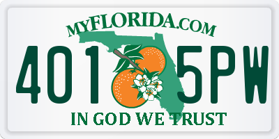 FL license plate 4015PW